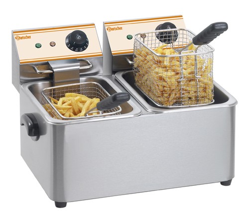 Bartscher A162.802E Elektro Doppel Friteuse 2x8 Liter Edelstahl