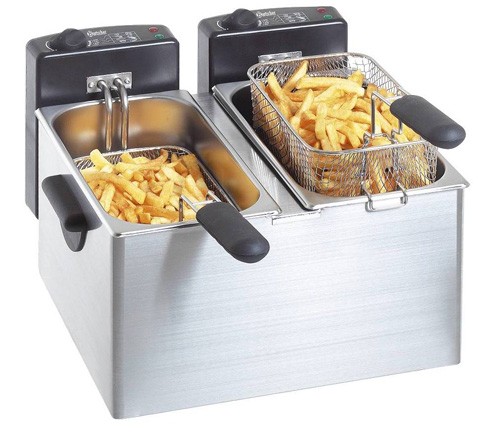 Bartscher A165.112 Doppel Friteuse 2 x 4 Liter Edelstahl