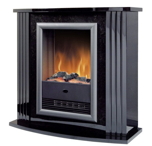 EWT Mozart de Luxe schwarz Kaminfeuer Elektro Kamin Kaminofen 2000W