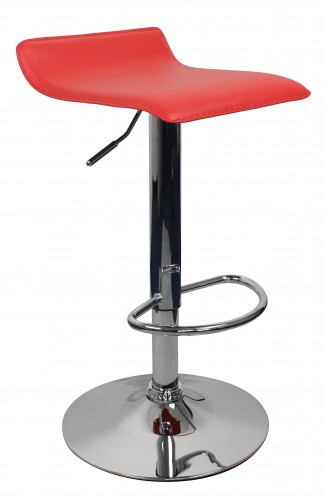 AMSTYLE IBIZA Design Barhocker h&ouml;henverstellbar, PU Leder rot