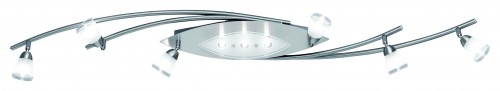 Paul Neuhaus 6674-55 Deckenstrahler 9-flammig aus Stahl und teilsatiniertem Glas