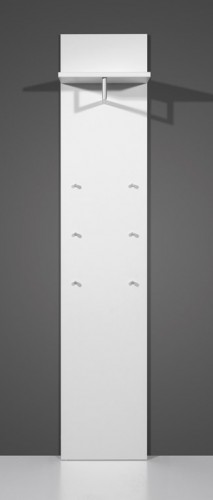 Amstyle Design Paneel Bella schmal Garderobe Garderobenpaneel Wandpaneel Wandgarderobe wei&szlig;