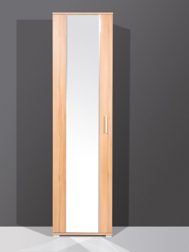 Amstyle Design Kleiderschrank Tina Garderobenschrank mit Spiegel Dielenschrank Kernbuche