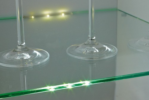 Amstyle Design Standvitrine Luna Wohnzimmer Vitrine Schrank Wei&szlig; Hochglanz