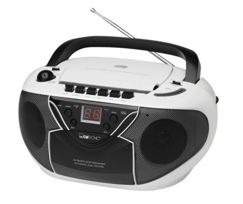 Clatronic SRR833 CD Stereo-Radio-Recorder Kassettendeck Kassettenrecorder 60 Watt
