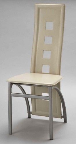 Zijlstra Design Esszimmerstuhl K&uuml;chenstuhl Hochlehner aus Leder Creme