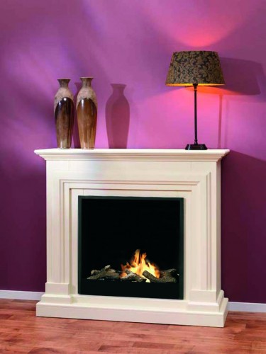 RUBY FIRES Barcelona Bio-Ethanol Stand-Kamin aus MDF mit T&Uuml;V gepr&uuml;ften Keramik Einsatz, 104 x 115 cm