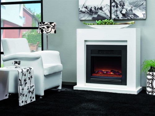 RUBY FIRES Evita Elektro Stand-Kamin aus MDF max 1800 Watt mit regelbare Flammenst&auml;rke, 98 x 102 cm