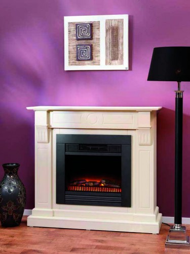 RUBY FIRES Madrid Elektro Stand-Kamin aus MDF max 1800 Watt mit regelbare Flammenst&auml;rke, 105 x 110 cm