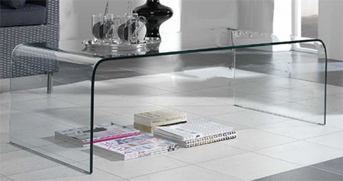 Zijlstra Design Wohnzimmertisch 135 x 65 cm Couchtisch komplett aus Glas, Glastisch aus Sicherheitsglas