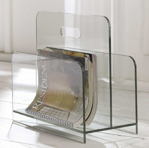 Zijlstra Design Zeitungsst&auml;nder 44 x 21 cm Zeitungshalter komplett aus Glas