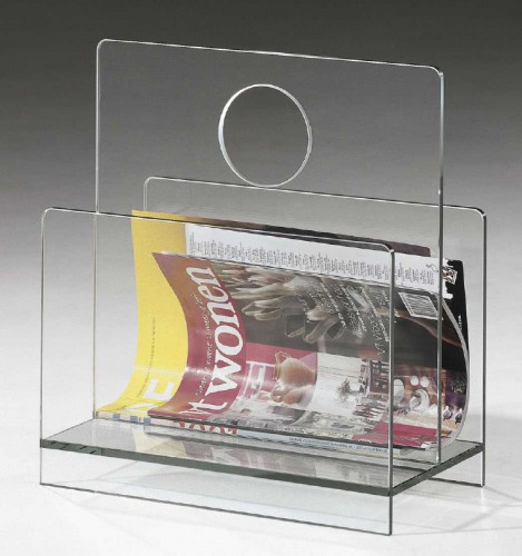 Zijlstra Design Zeitungsst&auml;nder 35 x 20 cm Zeitungshalter komplett aus Glas