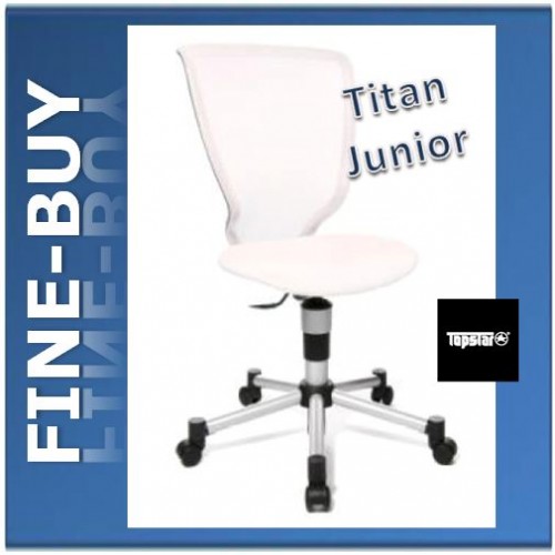 Topstar Titan Junior Softex / Netz Kinderstuhl Drehstuhl wei&szlig;