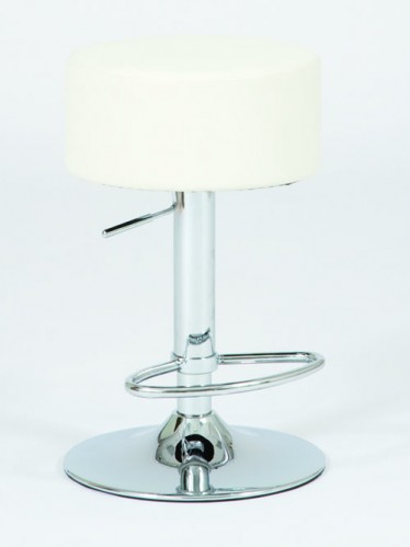 Josef Hoffmann Tischfabrik Design Barhocker Sam Leder wei&szlig;, Hocker h&ouml;henverstellbar