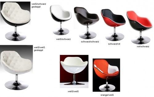 Invicta Interior AMSTYLE Design Lounge Sessel SPEEDCHAIR Leder wei&szlig; / GFK Schale wei&szlig;