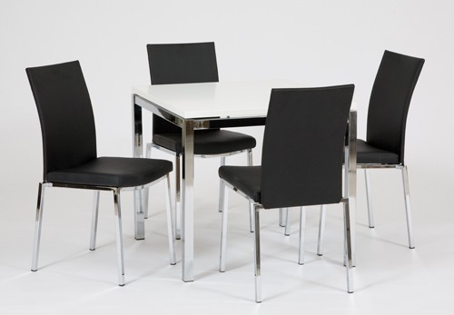 Josef Hoffmann Tischfabrik Design Bistrotisch / Esstisch 120 x 80 cm mit Chrom Rahmen