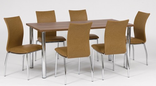 Josef Hoffmann Tischfabrik Design Holz Esstisch 80 (120) x 80 cm K&uuml;chentisch ausziehbar mit Chrom Gestell