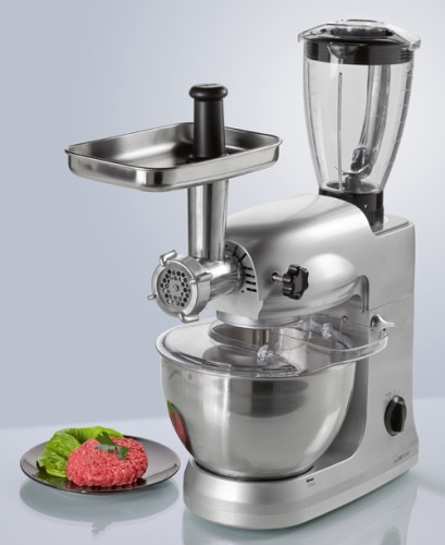 Clatronic KM3350 4in1 K&uuml;chenmaschine Knetmaschine Fleischwolf Mixer R&uuml;hrmaschine 1000W
