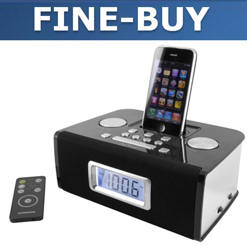 Soundmaster iP1040 Stereo Uhrenradio mit iPod Docking Station Radiowecker Radio Musikanlage