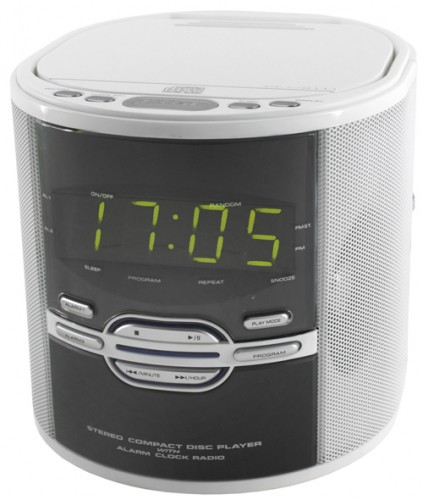 Soundmaster URD700 Design Radio Uhrenradio Radiowecker CD-Player mit Kopfh&ouml;reranschluss Wecker wei&szlig;