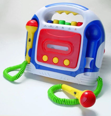 Soundmaster KR4 Kinder Kassettenrecorder mit 2 Mikrofone und Tragegriff