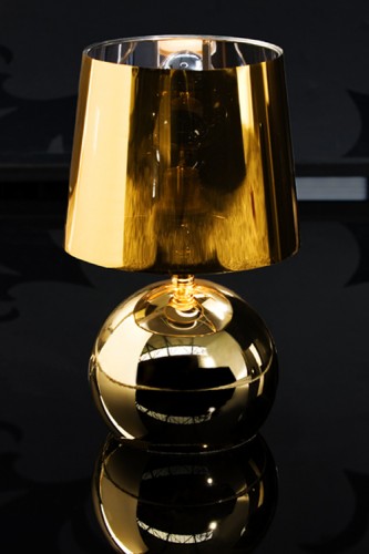Invicta Interior AMSTYLE Design Tischlampe Carina gold Tischleuchte Nachttischlampe