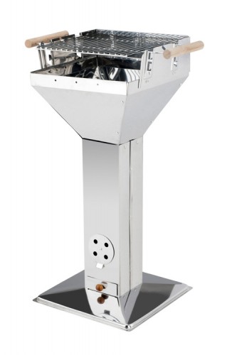 Activa Premium Trichtergrill Holzkohlegrill Gartengrill aus Edelstahl