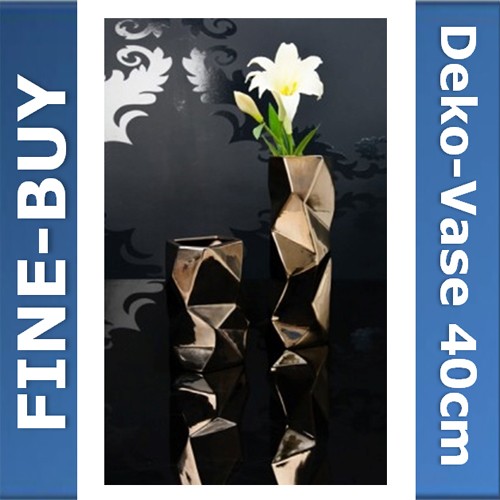 Invicta Interior AMSTYLE Design Vase Abstract Bronze Blumenvase 40 cm