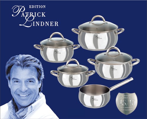 Beem Selection Induktion Topfset 9-teilig T&ouml;pfe Edelstahl Patrick Lindner Edition