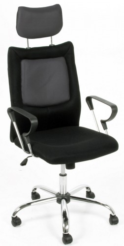 Actona Design B&uuml;rostuhl Stoff schwarz/grau Drehstuhl Chefsessel Stuhl