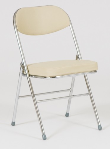 Josef Hoffmann Tischfabrik Design Leder Klappstuhl Claudia Esszimmerstuhl, Stuhl Beige