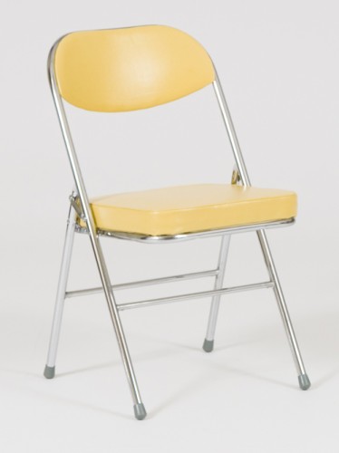Josef Hoffmann Tischfabrik Design Leder Klappstuhl Claudia Esszimmerstuhl, Stuhl Gelb