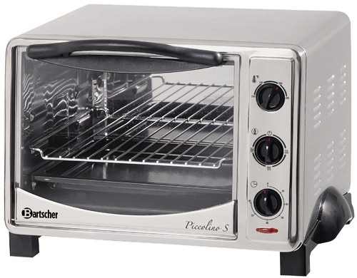 Bartscher Piccolino S Edelstahl Hei&szlig;luftofen 1400W Miniofen Pizzerofen