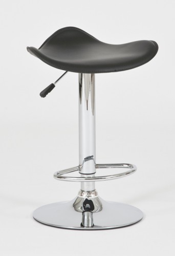 Josef Hoffmann Tischfabrik KEN Design Leder Barhocker schwarz h&ouml;henverstellbar