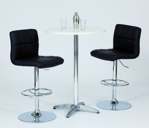 Josef Hoffmann Tischfabrik Design Bartisch Stehtisch &Oslash; 70 cm, runder Bistrotisch mit Aluminium Gestell