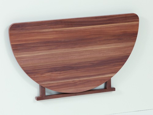 Josef Hoffmann Tischfabrik Design Holz Wandklapptisch Esstisch 99 x 55 cm, kleiner K&uuml;chentisch halbrund