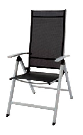 Siena Garde Klappsessel Parma, Gartenstuhl Sessel mit Armlehnen aus Aluminium und Textil Gewebe