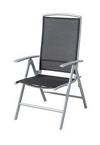 Siena Garden Klappsessel Atlanta, Gartenstuhl Sessel mit Armlehnen aus Aluminium und Textil Gewebe