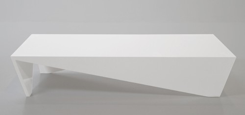 Actona Design Couchtisch hochglanz lackiert wei&szlig; Tisch 120,0 x 60,0 x H: 25,0 cm Wohnzimmertisch