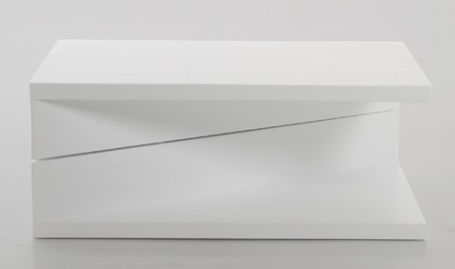 Actona Design-Couchtisch Wohnzimmertisch Tisch High Gloss wei&szlig; rechteckig 100,0 x 60,0 x H: 40,0 cm