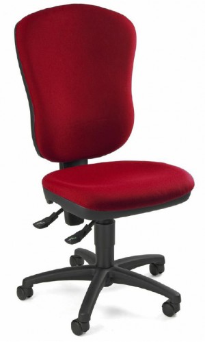 Topstar Point 80 Design B&uuml;rostuhl Stoff Drehstuhl mit extra hoher R&uuml;ckenlehne Rot