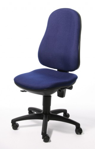 Topstar Point 70 Design B&uuml;rostuhl Bandscheiben Drehstuhl Stoff Blau