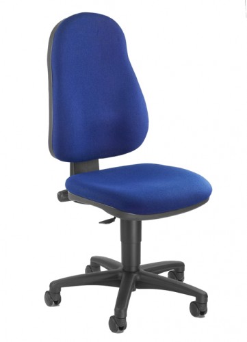 Topstar Point 50 Design B&uuml;rostuhl Stoff Drehstuhl mit Lendenwirbelst&uuml;tze Blau