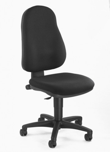 Topstar Point 50 Design B&uuml;rostuhl Stoff Drehstuhl mit Lendenwirbelst&uuml;tze Schwarz