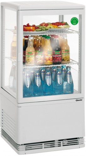 Bartscher 700.158G Mini-K&uuml;hlvitrine 58l wei&szlig;