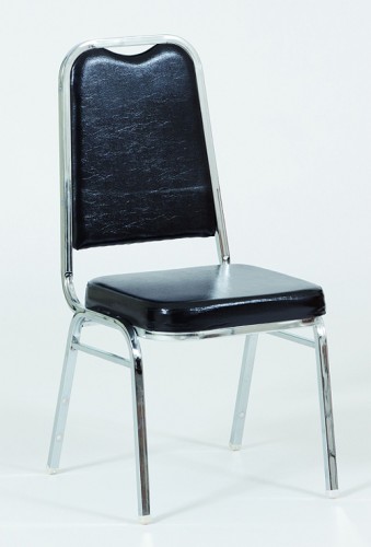 Josef Hoffmann Tischfabrik Design Esszimmerstuhl Lisa Leder Stuhl, Stapelstuhl Schwarz