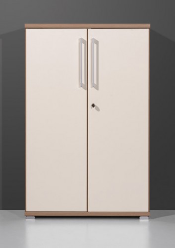 Amstyle Design Aktenschrank Freeport B&uuml;roschrank 75x120cm Nussbaum abschlie&szlig;bar