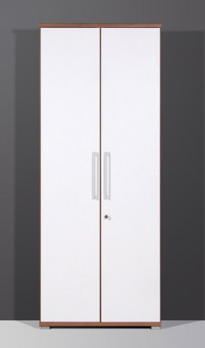 Amstyle Design Aktenschrank Freeport B&uuml;roschrank 75x190cm Walnuss abschlie&szlig;bar