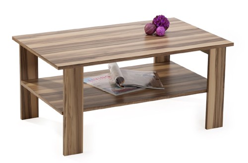 Ilert Design Couchtisch Moritz Wohnzimmertisch 90 x 55 cm, Beistelltisch Walnuss