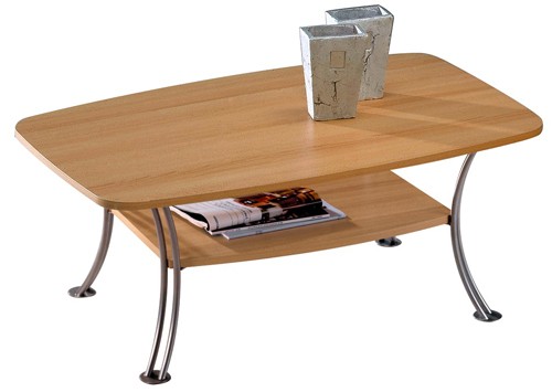 Ilert Design Couchtisch Star Wohnzimmertisch 95 x 60 cm, Beistelltisch aus Buche